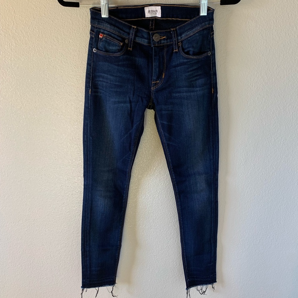 Hudson Dark Blue Skinny Jeans Size 24